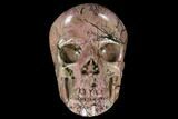 Realistic, Carved Rhodonite Skull #116332-3